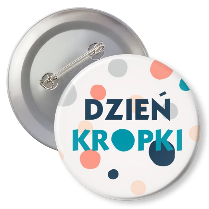 przypinkaDzień kropki rozsypane kolorowe kropki