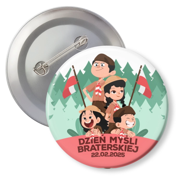 przypinkaDMB Dzień Myśli Braterskiej grupa harcerzy