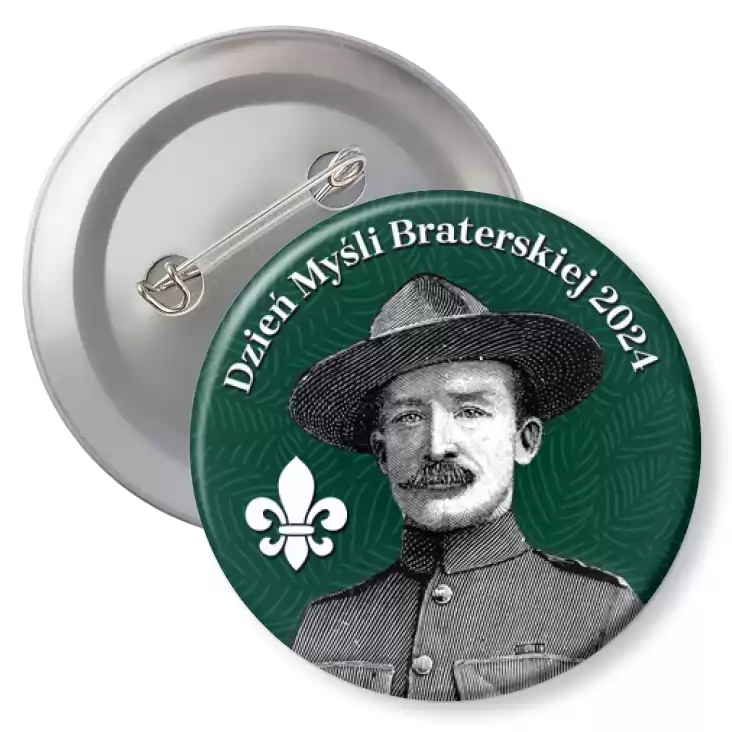 przypinka z agrafką Dzień Myśli Braterskiej Robert Baden-Powell