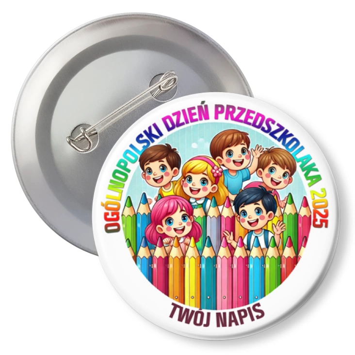 przypinkaDzień Przedszkolaka płotek z kredek