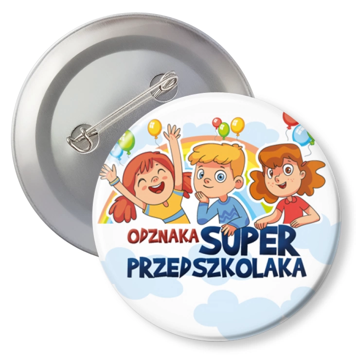 przypinka z agrafką Dzień Przedszkolaka Super Przedszkolak