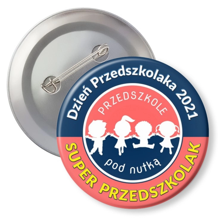 przypinka z agrafką Dzień Przedszkolaka w Przedszkolu pod nutką