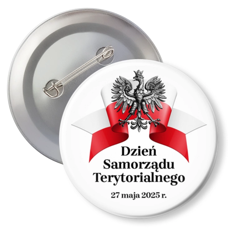 przypinkaDzień Samorządu Terytorialnego na białym tle