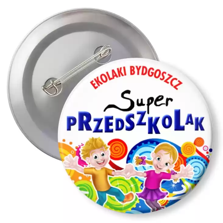 przypinka z agrafką Ekolaki Bydgoszcz Super Przedszkolak