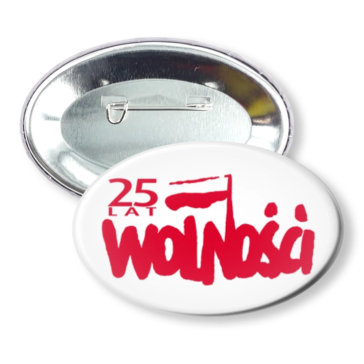 przypinka elipsa agrafka 25 lat Wolności