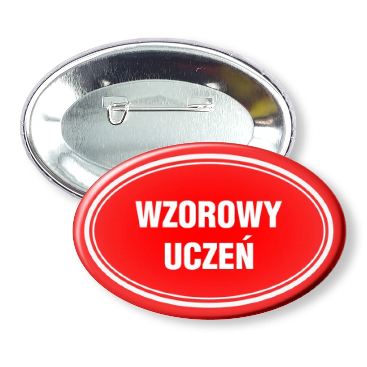 przypinka elipsaCzerwona odznaka wzorowego ucznia