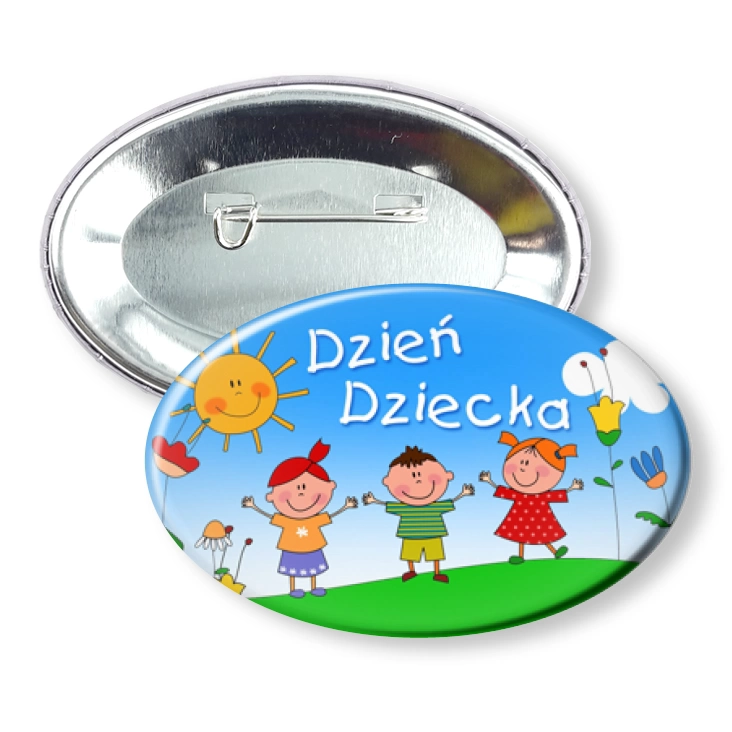 przypinka elipsa agrafka Dzień Dziecka