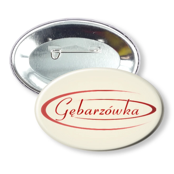 przypinka elipsa agrafka Gębarzówka