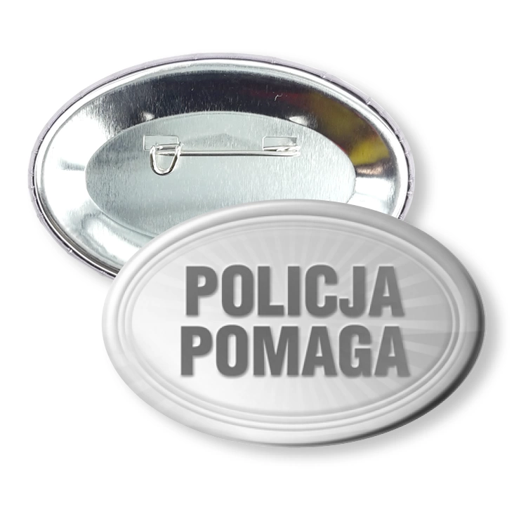 przypinka elipsa Policja pomaga