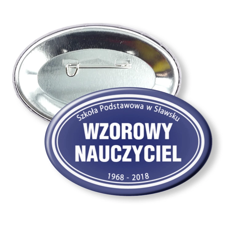 przypinka elipsa agrafka Wzorowy Nauczyciel