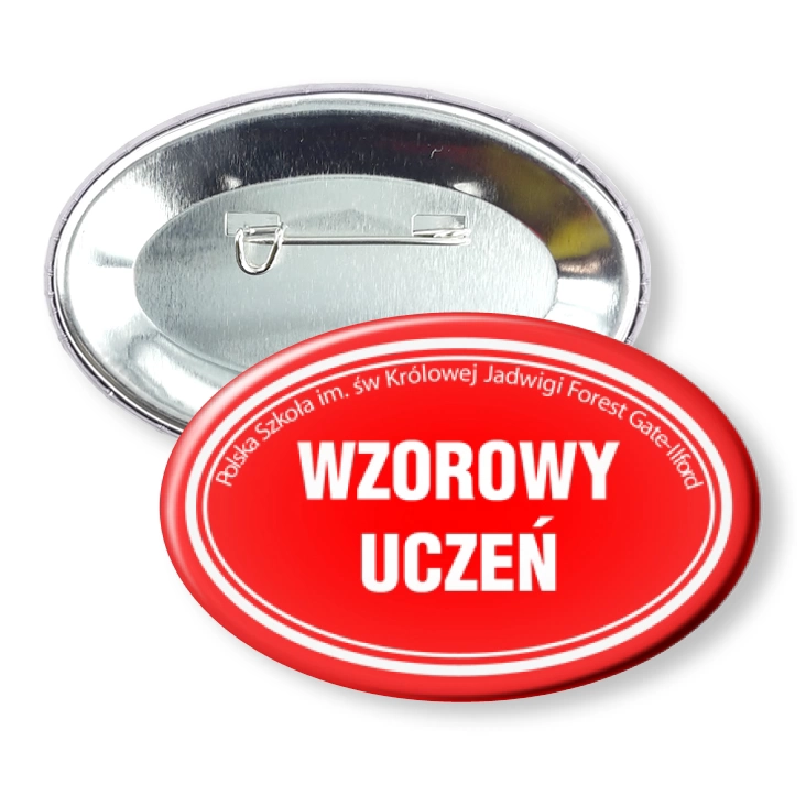 przypinka z agrafką Wzorowy Uczeń Polska Szkoła Ilford