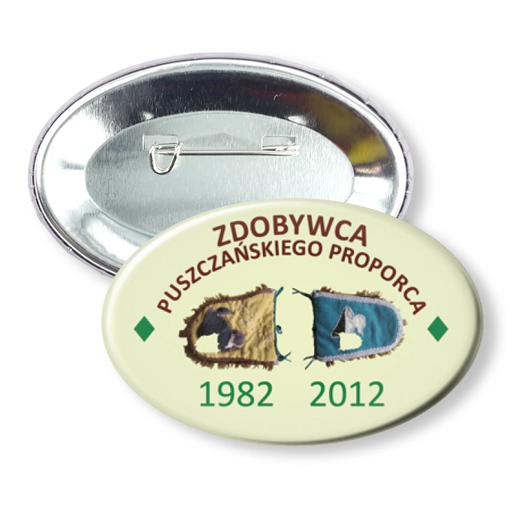 przypinka elipsa agrafka Zdobywca Puszczańskiego Proporca