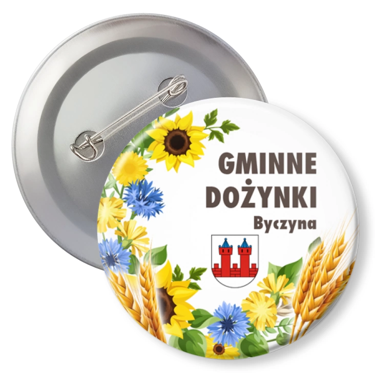 przypinka z agrafką Gminne Dożynki Byczyna 2024