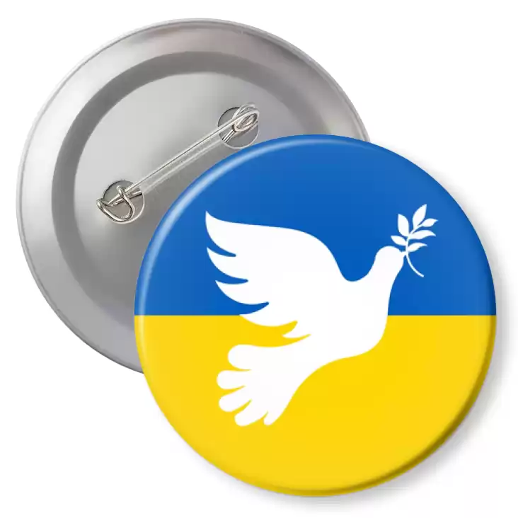 przypinka z agrafką Gołąb pokoju Ukraina