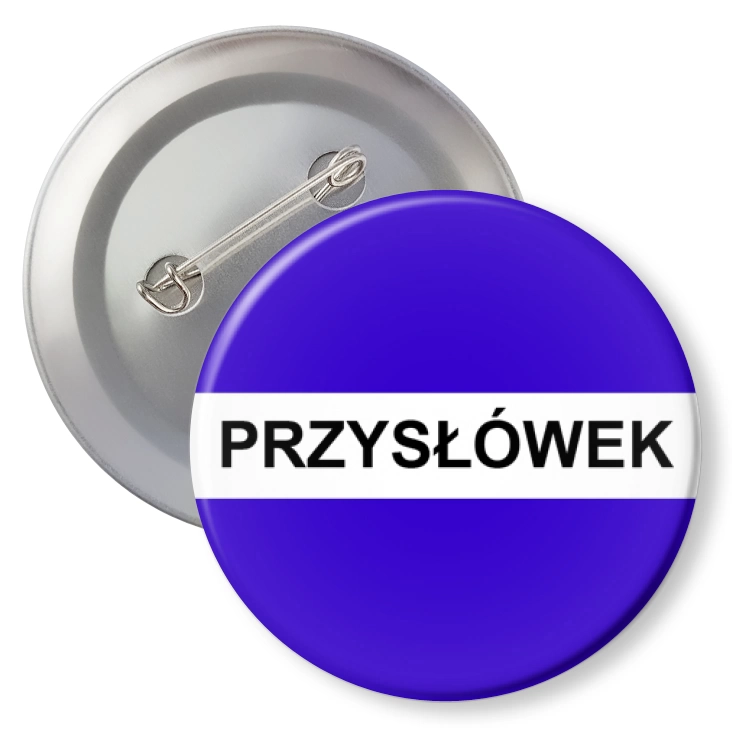 przypinka z agrafką Gramatyka przysłówek