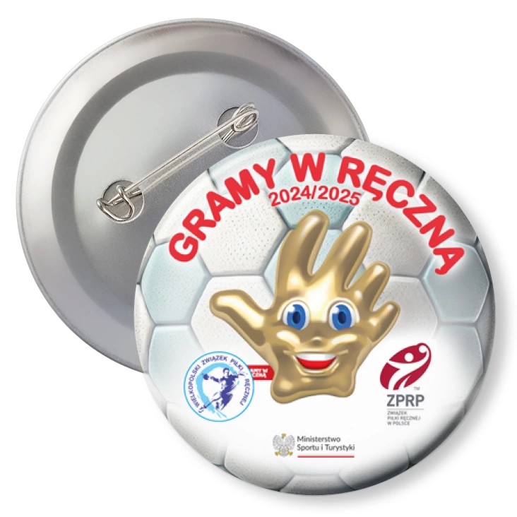 przypinka z agrafką Gramy w ręczną 2024 2025