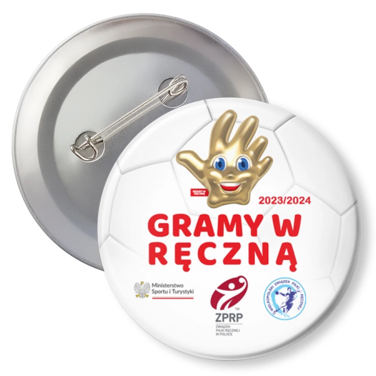 przypinka z agrafką Gramy w ręczną