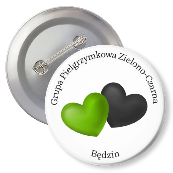 przypinka agrafka Grupa Pielgrzymkowa Zielono-Czarna Będzin