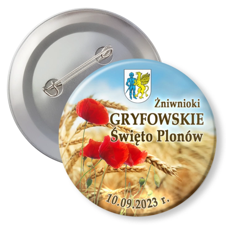 przypinka z agrafką Gryfowskie Święto Plonów