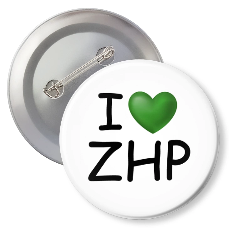 przypinka z agrafką I love ZHP