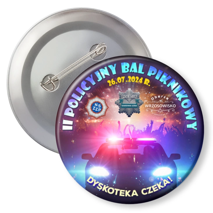 przypinka z agrafką II Policyjny Bal Piknikowy 2024