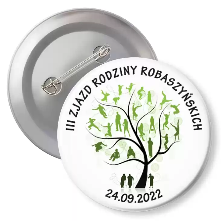 przypinka z agrafką III Zjazd Rodziny Robaszyńskich 2022