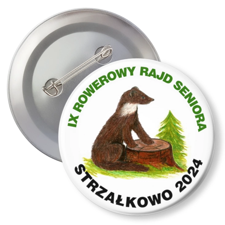 przypinka agrafka IX Rowerowy Rajd Seniora Strzałkowo 2024