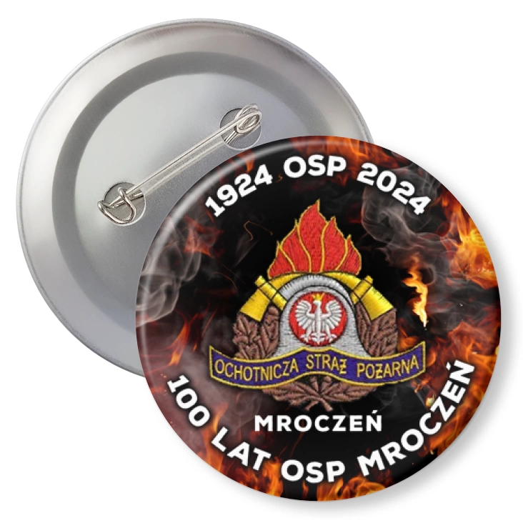 przypinka agrafka Jubileusz 100 lat OSP Mroczeń
