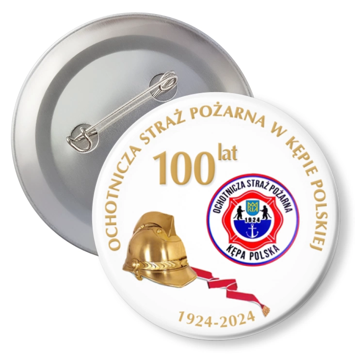 przypinka agrafka Jubileusz 100-lecia OSP Kępa Polska