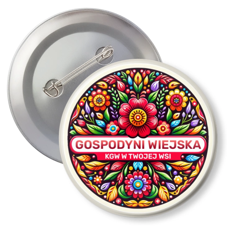 przypinka z agrafką KGW gospodyni wiejska