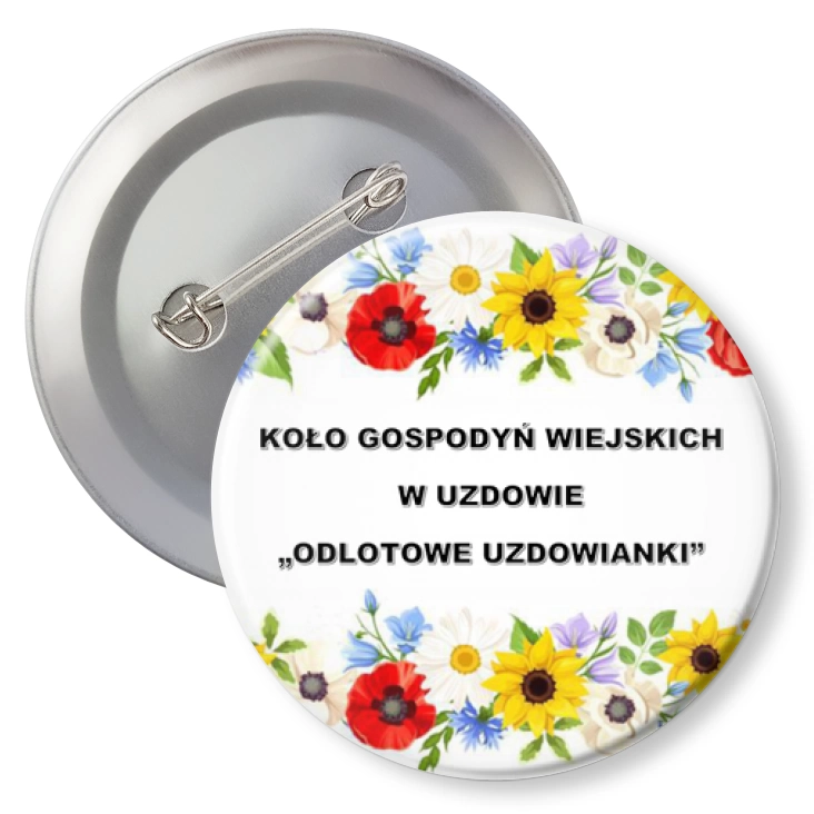 przypinka z agrafką KGW Uzdowianki