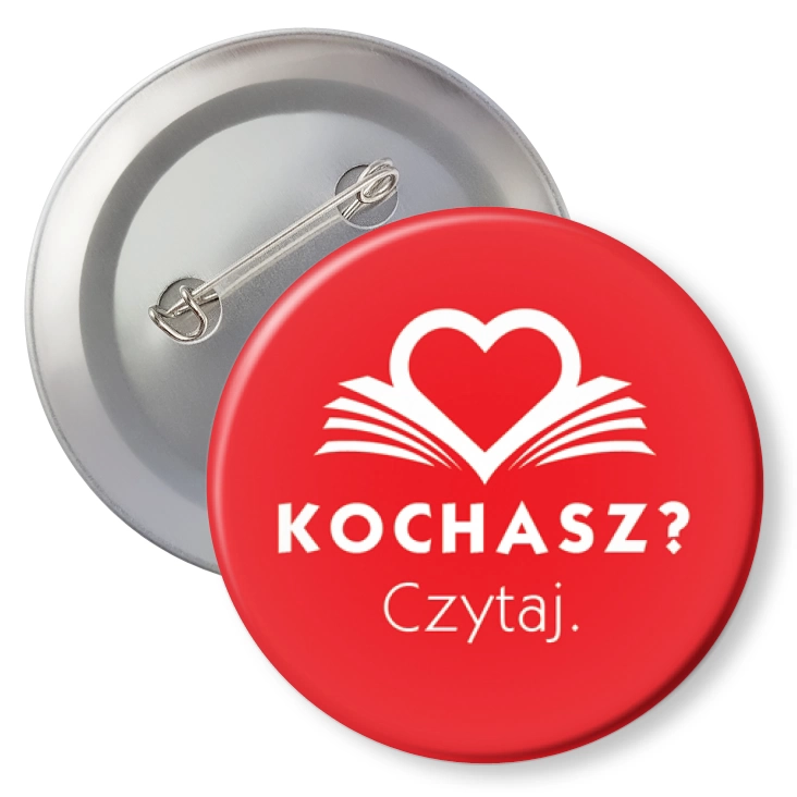 przypinka z agrafką Kochasz? Czytaj