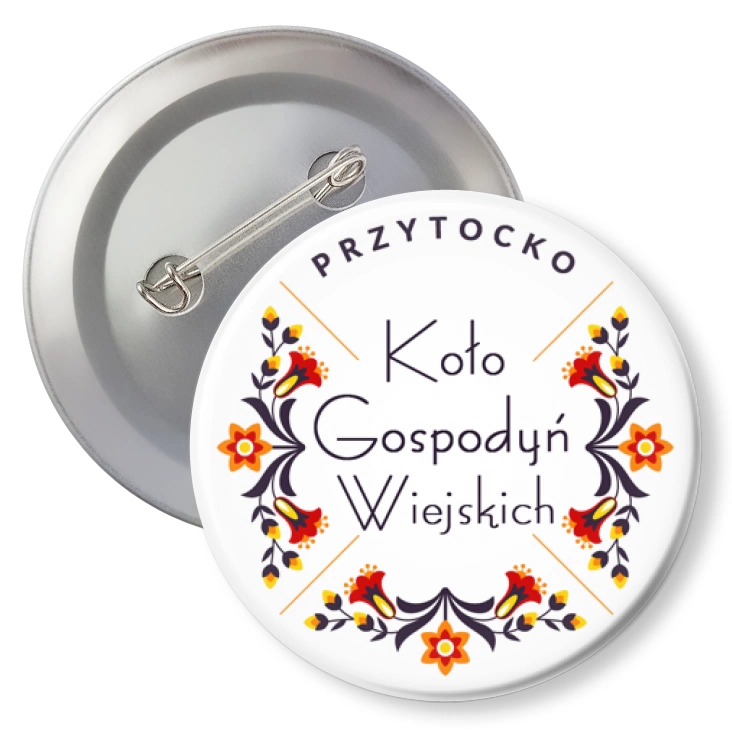 przypinka z agrafką Koło Gospodyń Wiejskich Przytocko