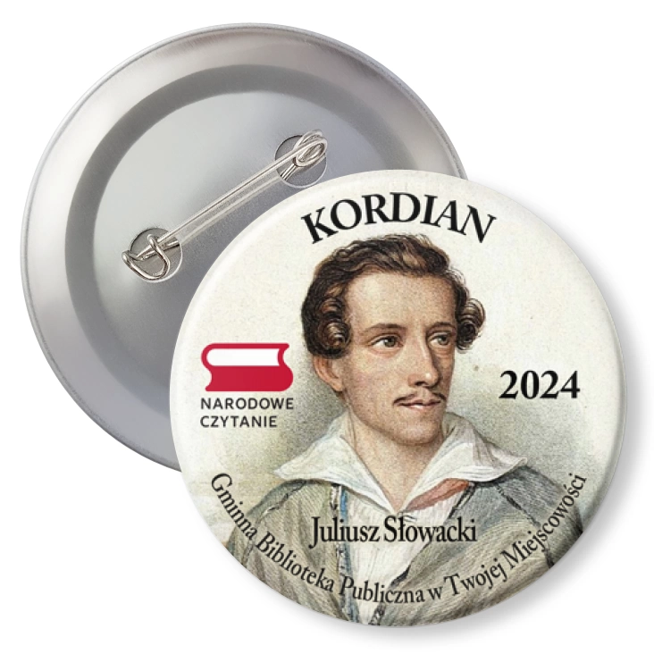 przypinkaKordian portret Słowackiego