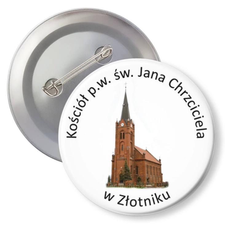 przypinka z agrafką Kościół Św. Jana Chrzciciela w Złotniku