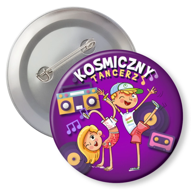 przypinkaKosmiczny tancerz na fioletowym tle
