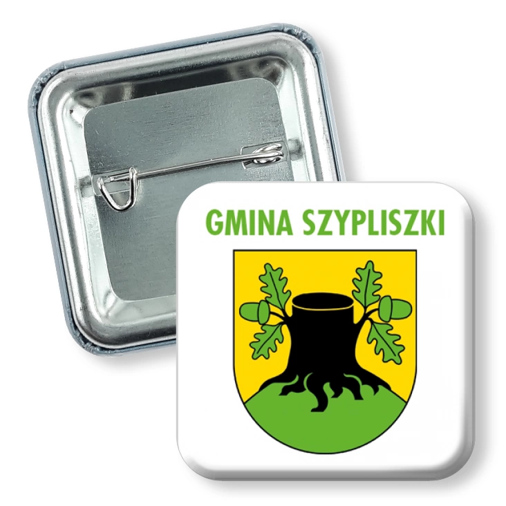 przypinka kwadrat agrafka Gmina Szypliszki