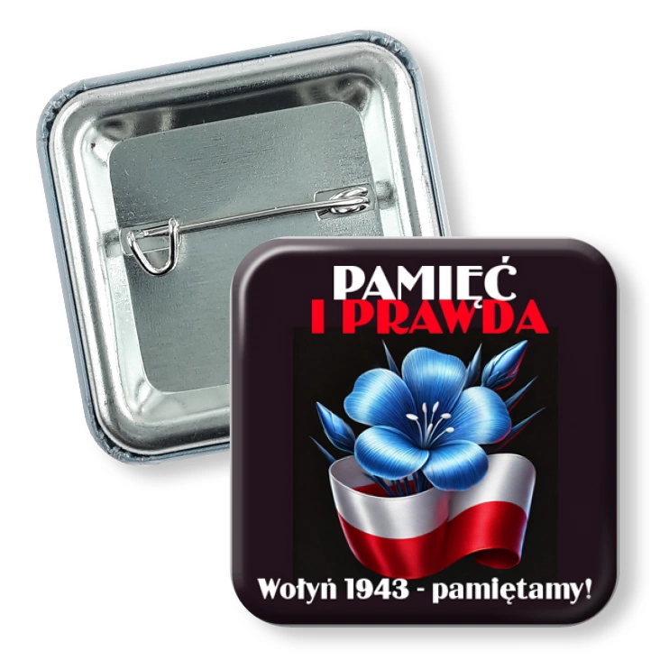 przypinka kwadratWołyń pamięć i prawda