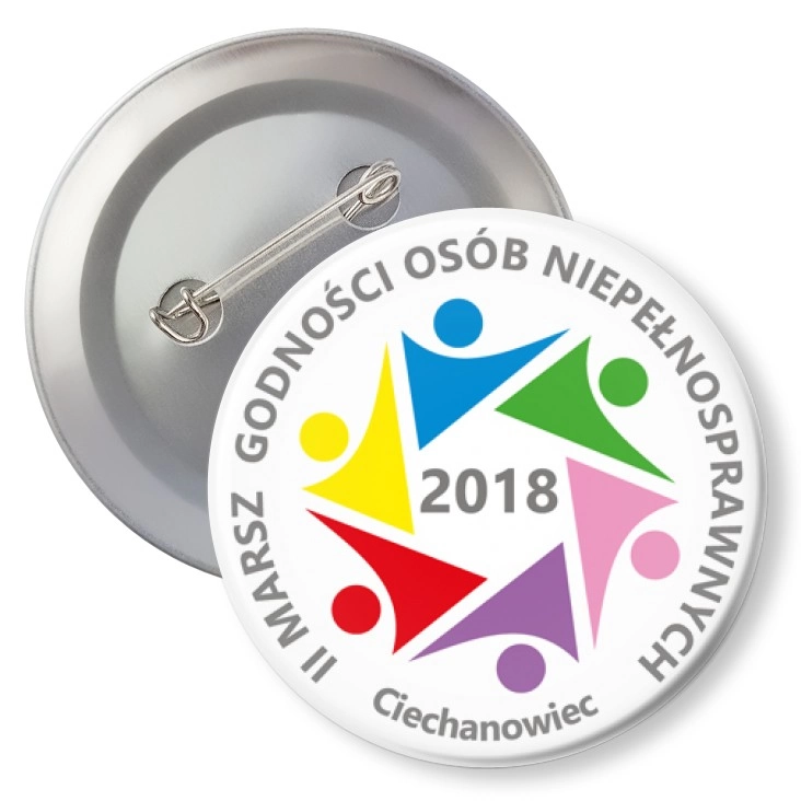 przypinka z agrafką Marsz Godności Osób Niepełnosprawnych