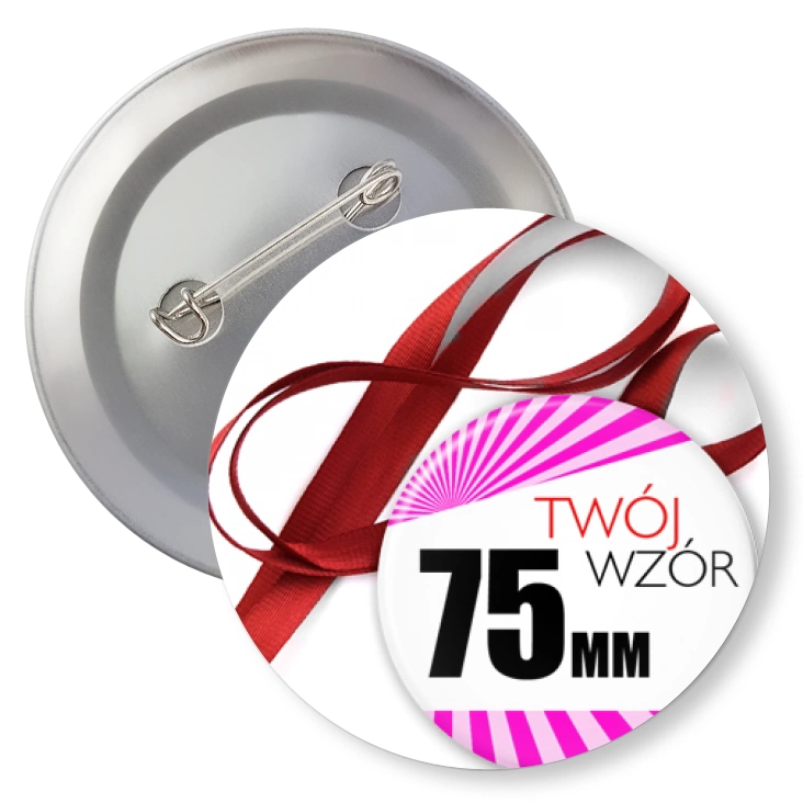 przypinkaMedal 75mm Twój wzór