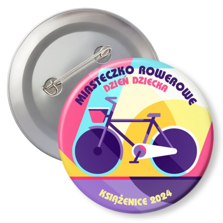 przypinka agrafka Miasteczko Rowerowe Książenice 2024