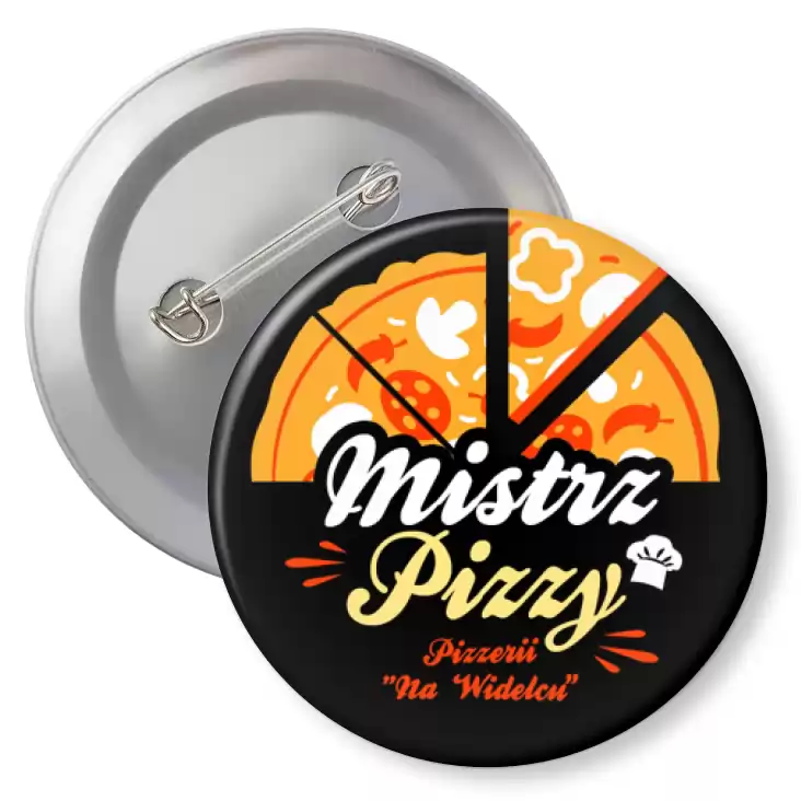 przypinka z agrafką Mistrz Pizzy Pizzeria