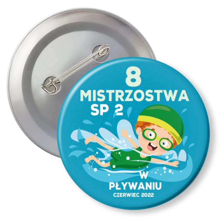 przypinka z agrafką Mistrzostwa SP2 w pływaniu