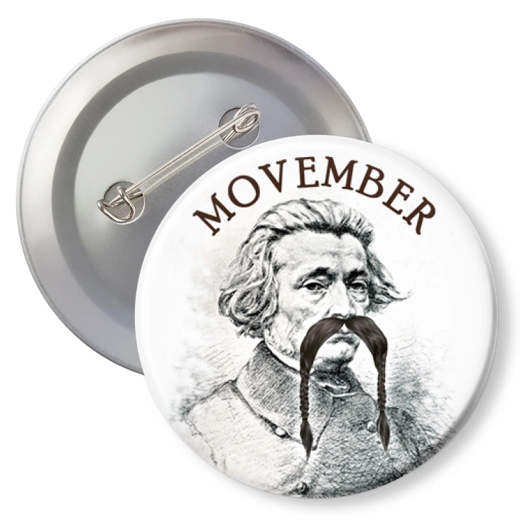 przypinka z agrafką Movember Adam Mickiewicz