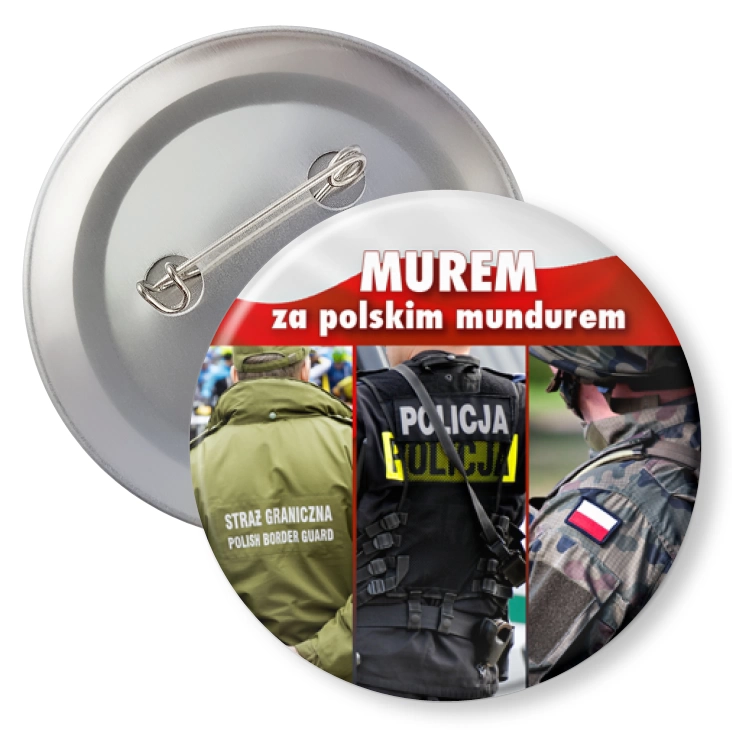 przypinkaMurem za mundurem policja straż graniczna wojsko