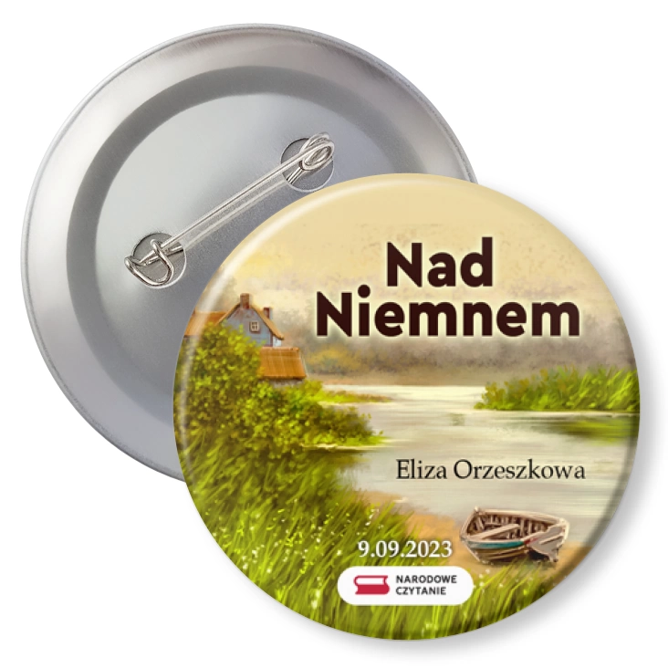 przypinkaNad Niemnem Elizy Orzeszkowej Narodowe Czytanie