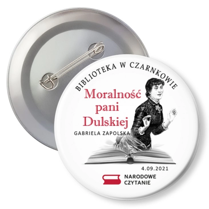 przypinka agrafka Narodowe Czytanie Czarnków