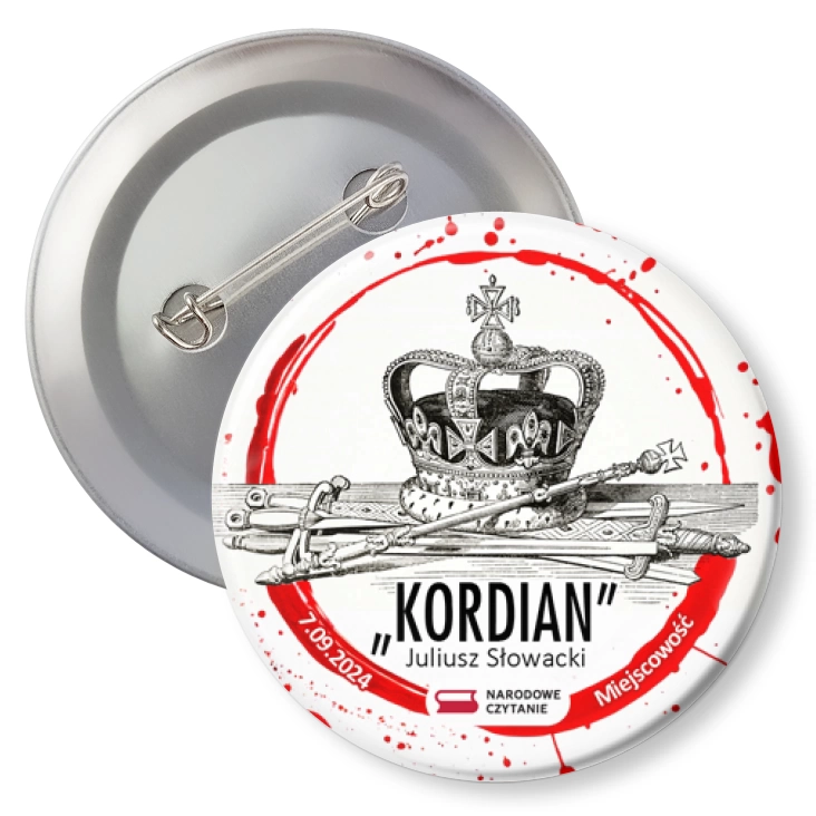 przypinkaNarodowe Czytanie Kordian korona cara