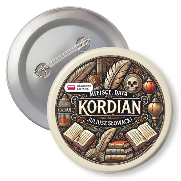 przypinkaNarodowe Czytanie Kordian z czaszką