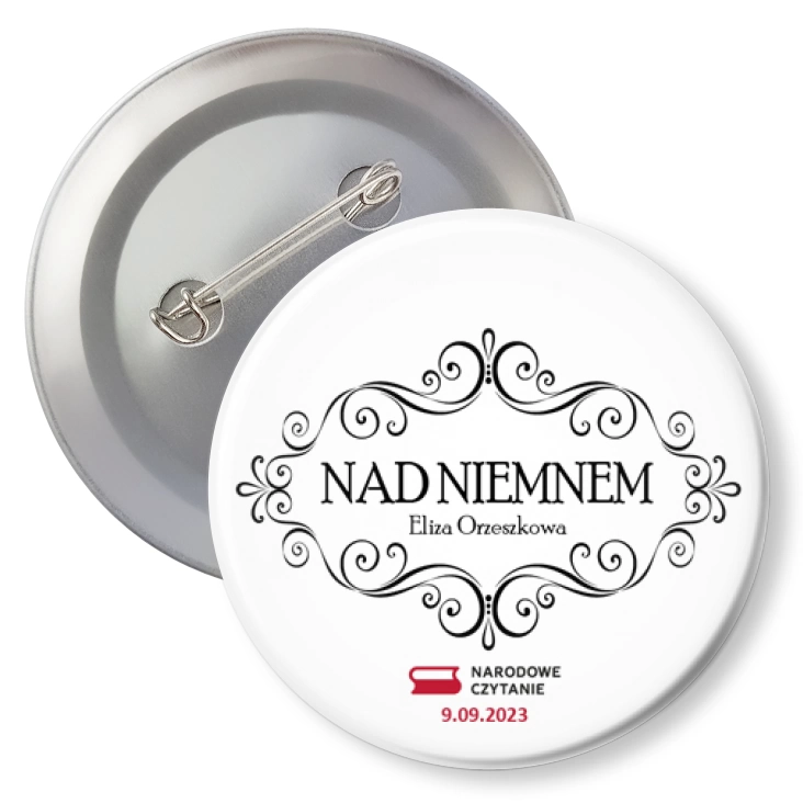 przypinkaNarodowe Czytanie Nad Niemnem Tytuł w ramce